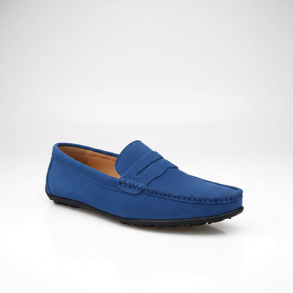 Men's Solid Color Suede Loafers Breathable Comfort Slip-on Flat Shoes..........