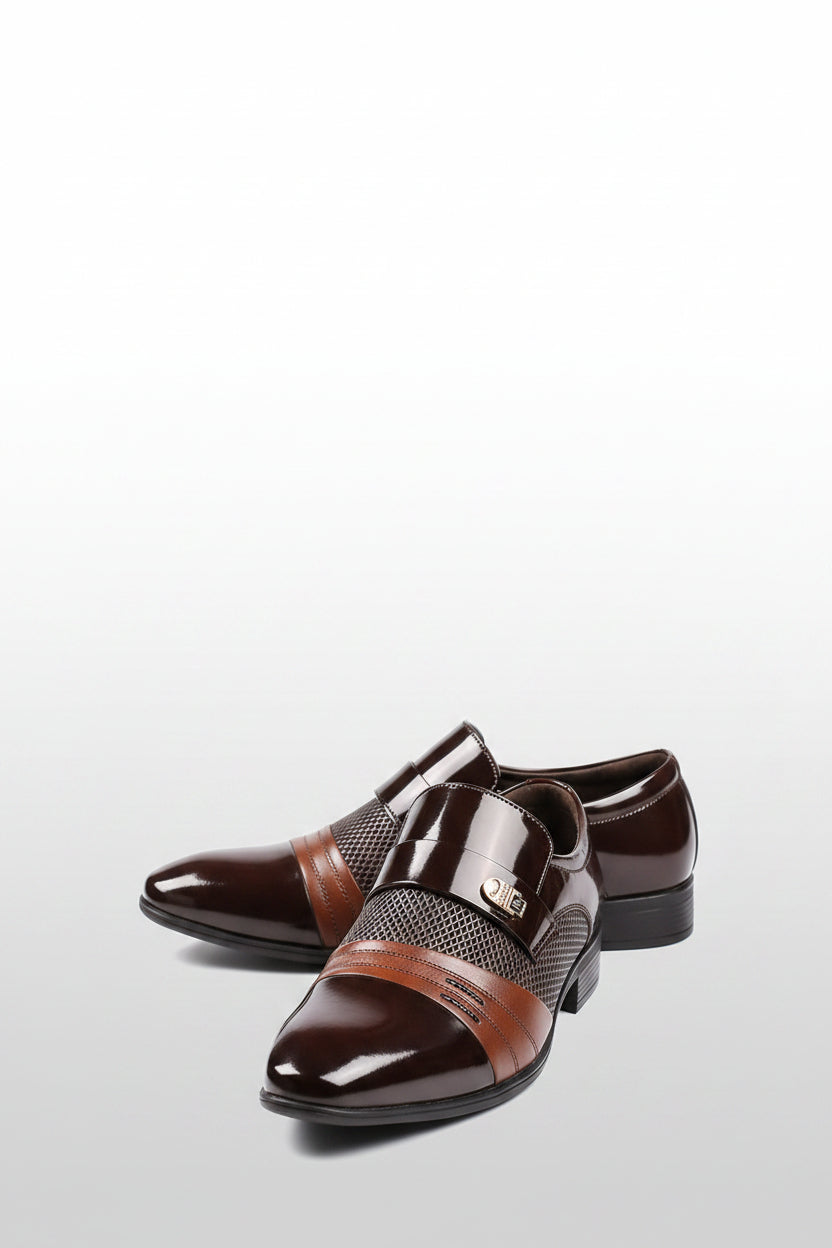 Wine Red Fashion Patchwork Leather Shoes For Men......