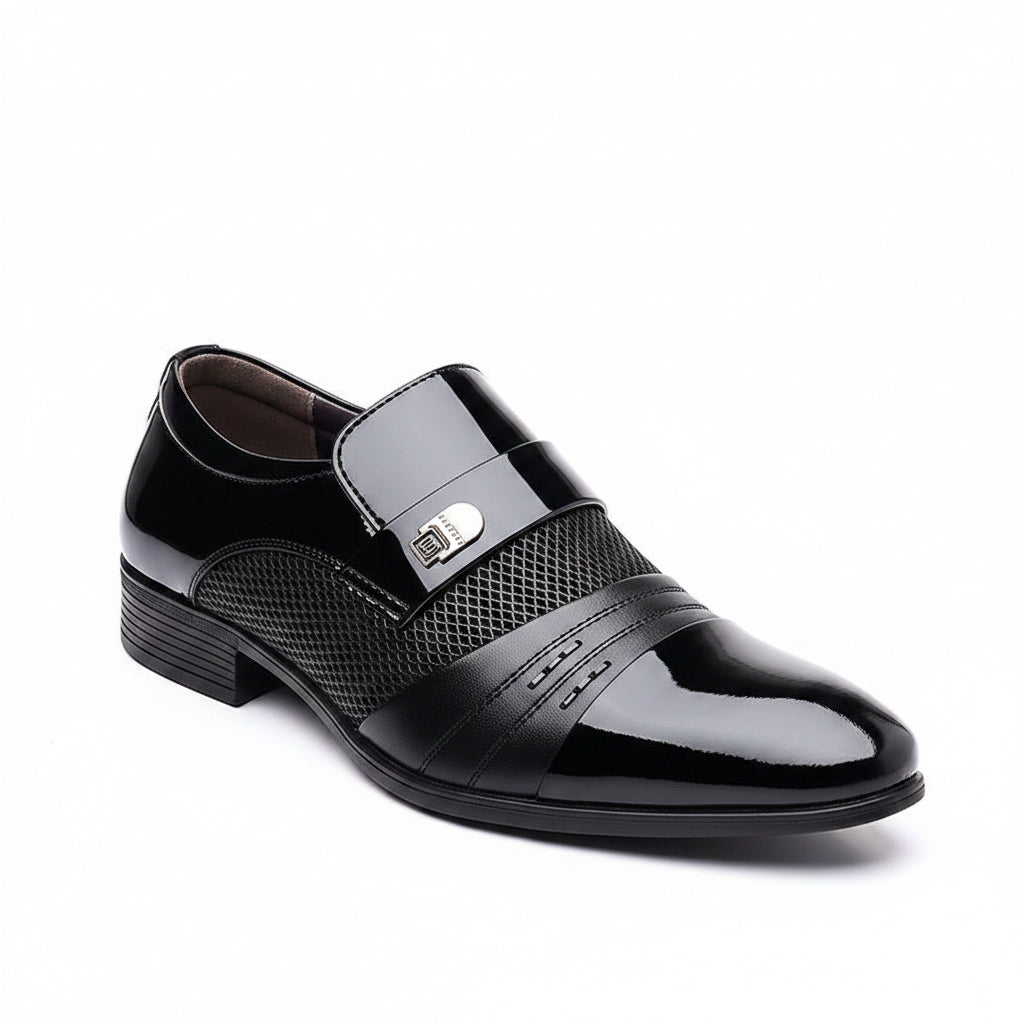 Wine Red Fashion Patchwork Leather Shoes For Men.....