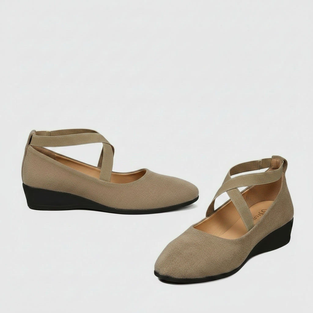 Women's Pointed Toe Wedges Shoes Fashion Cross-straped Flats Casual Pumps........