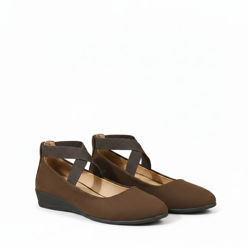 Women's Pointed Toe Wedges Shoes Fashion Cross-straped Flats Casual Pumps......