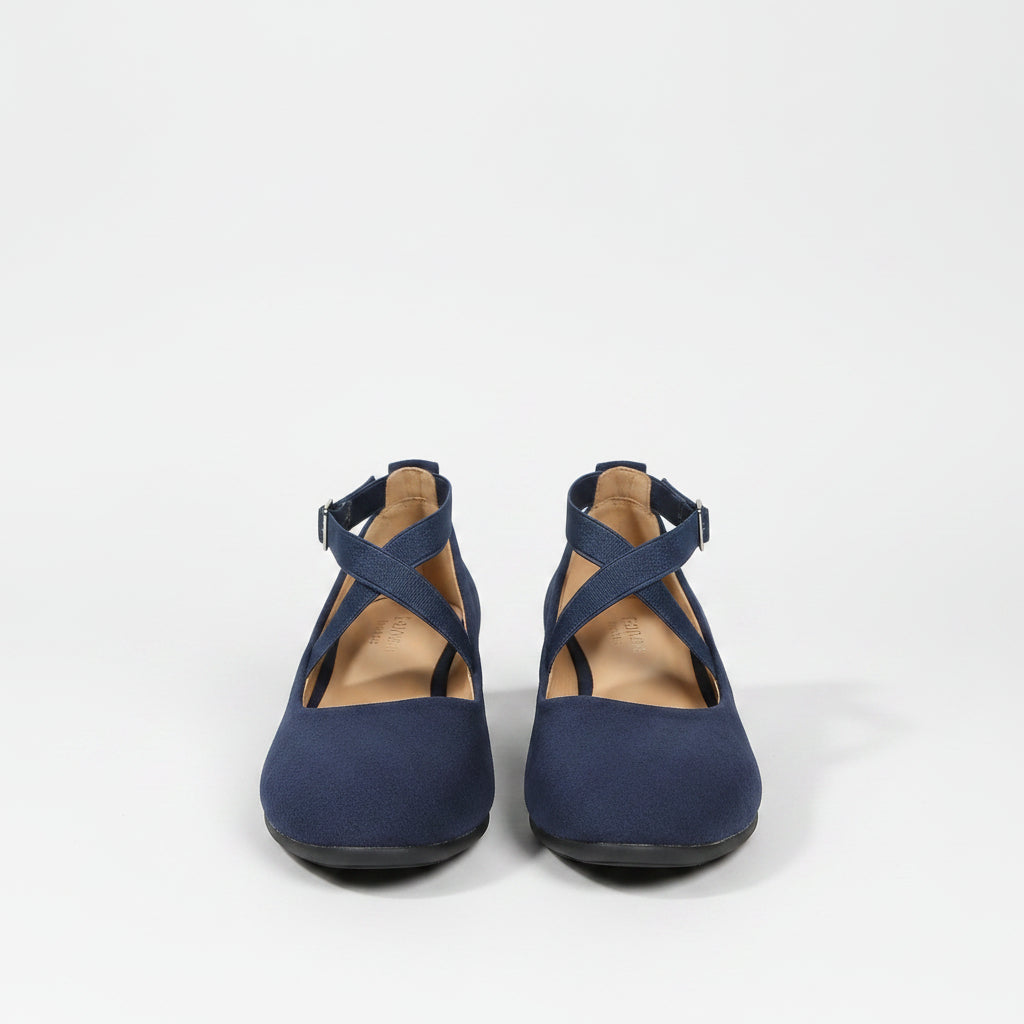 Women's Pointed Toe Wedges Shoes Fashion Cross-straped Flats Casual Pumps....